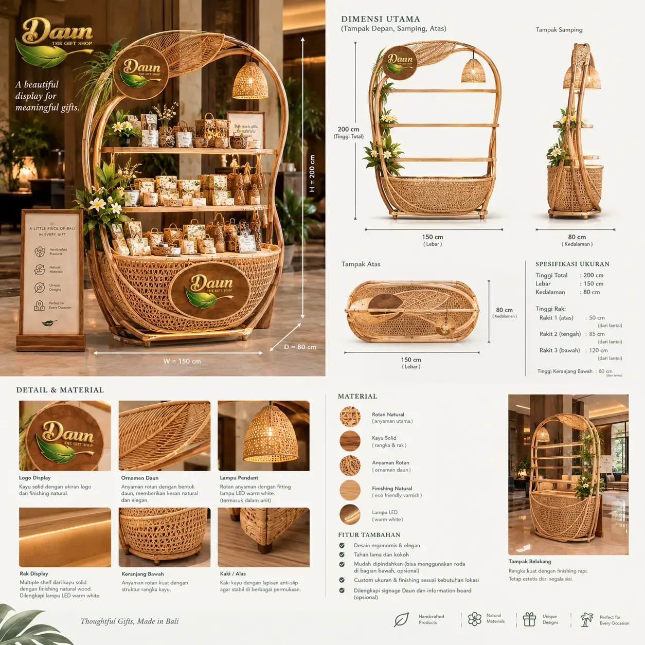 Daun Gift Corner Medium dimensions and specifications